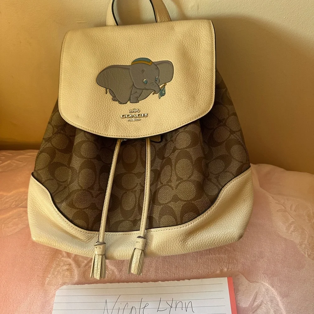 Coach x Disney Dumbo Backpack & Makeup Bag Pre owned Authentic - Picture 3 of 8